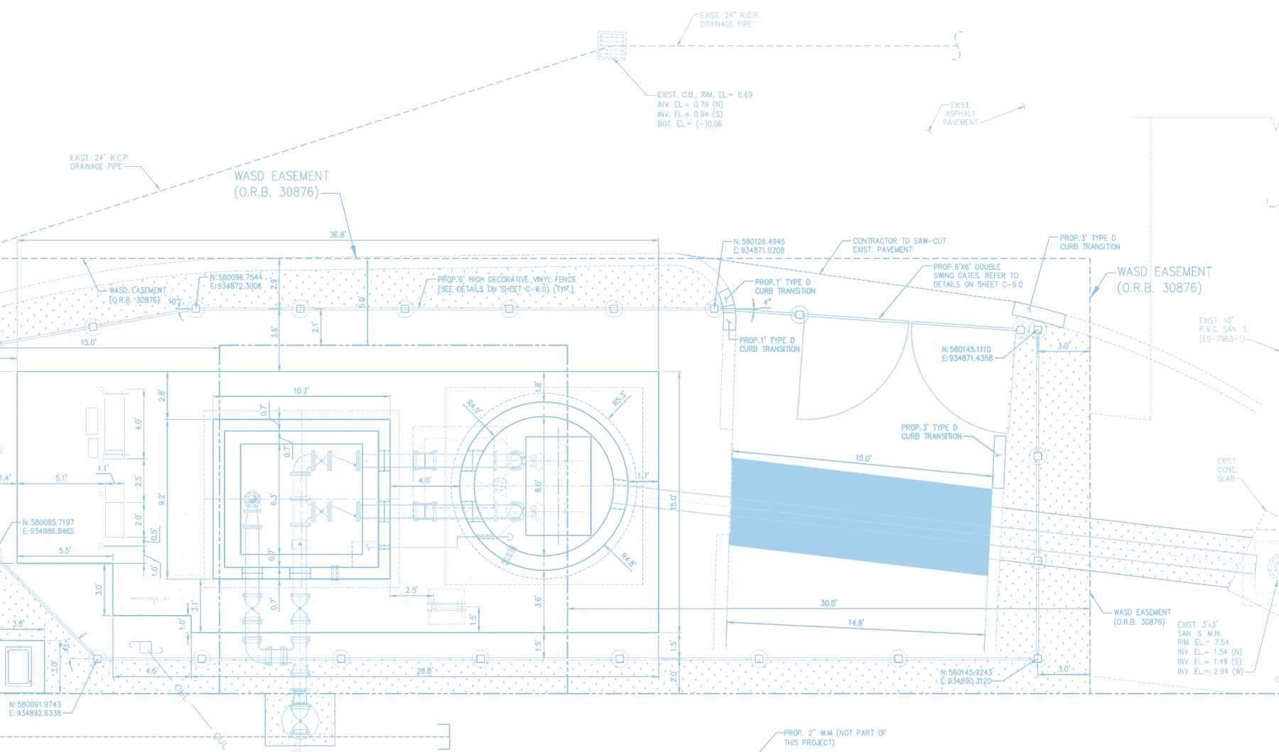 Utility pump station upgrade, engineering drawing